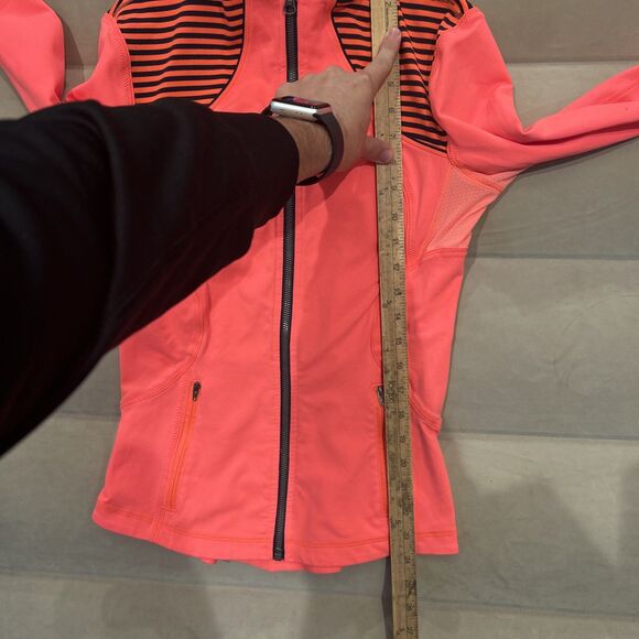 LULULEMON WOMEN'S DEFINE JACKET Size 6 Bright Orange Black - Picture 5 of 9